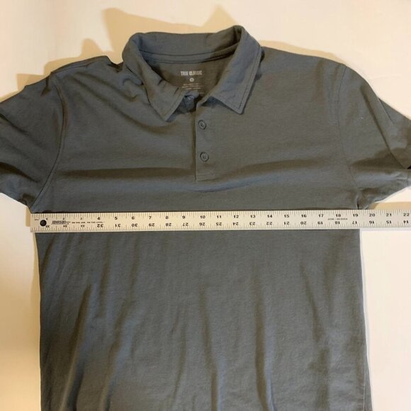True Classic Men's Cotton Button Stretch Short Sleeve Pullover Polo Shirt Size M - Picture 8 of 10